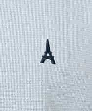 KHKED10044 a.v.v MEN(アー・ヴェ・ヴェ) 【イージーケア/洗濯機で洗える/毛玉になりにくい】アゼダブルフェイス1ポイント刺繍カットソー ライトグレー