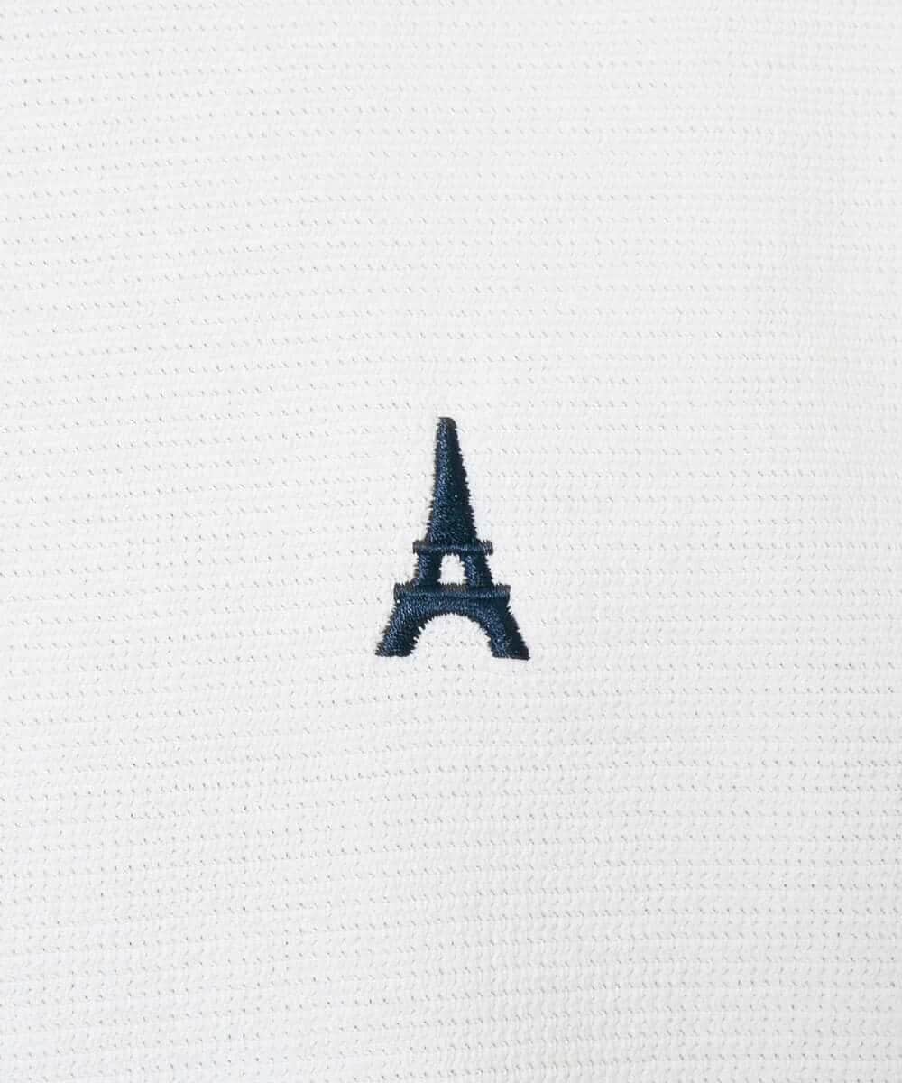 KHKED10044 a.v.v MEN(アー・ヴェ・ヴェ) 【イージーケア/洗濯機で洗える/毛玉になりにくい】アゼダブルフェイス1ポイント刺繍カットソー ライトグレー