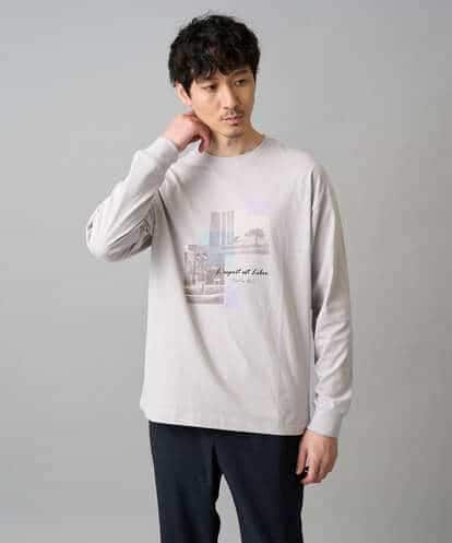KHKED11049 a.v.v MEN フォトプリントワイドシルエットカットソー