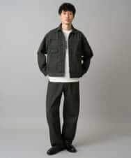 KHKED11049 a.v.v MEN(アー・ヴェ・ヴェ) フォトプリントワイドシルエットカットソー ライトグレー