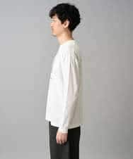 KHKED11049 a.v.v MEN(アー・ヴェ・ヴェ) フォトプリントワイドシルエットカットソー ライトグレー