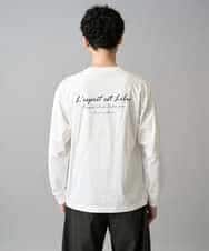 KHKED11049 a.v.v MEN(アー・ヴェ・ヴェ) フォトプリントワイドシルエットカットソー ライトグレー