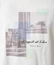 KHKED11049 a.v.v MEN(アー・ヴェ・ヴェ) フォトプリントワイドシルエットカットソー ライトグレー