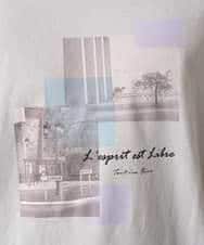 KHKED11049 a.v.v MEN(アー・ヴェ・ヴェ) フォトプリントワイドシルエットカットソー ライトグレー