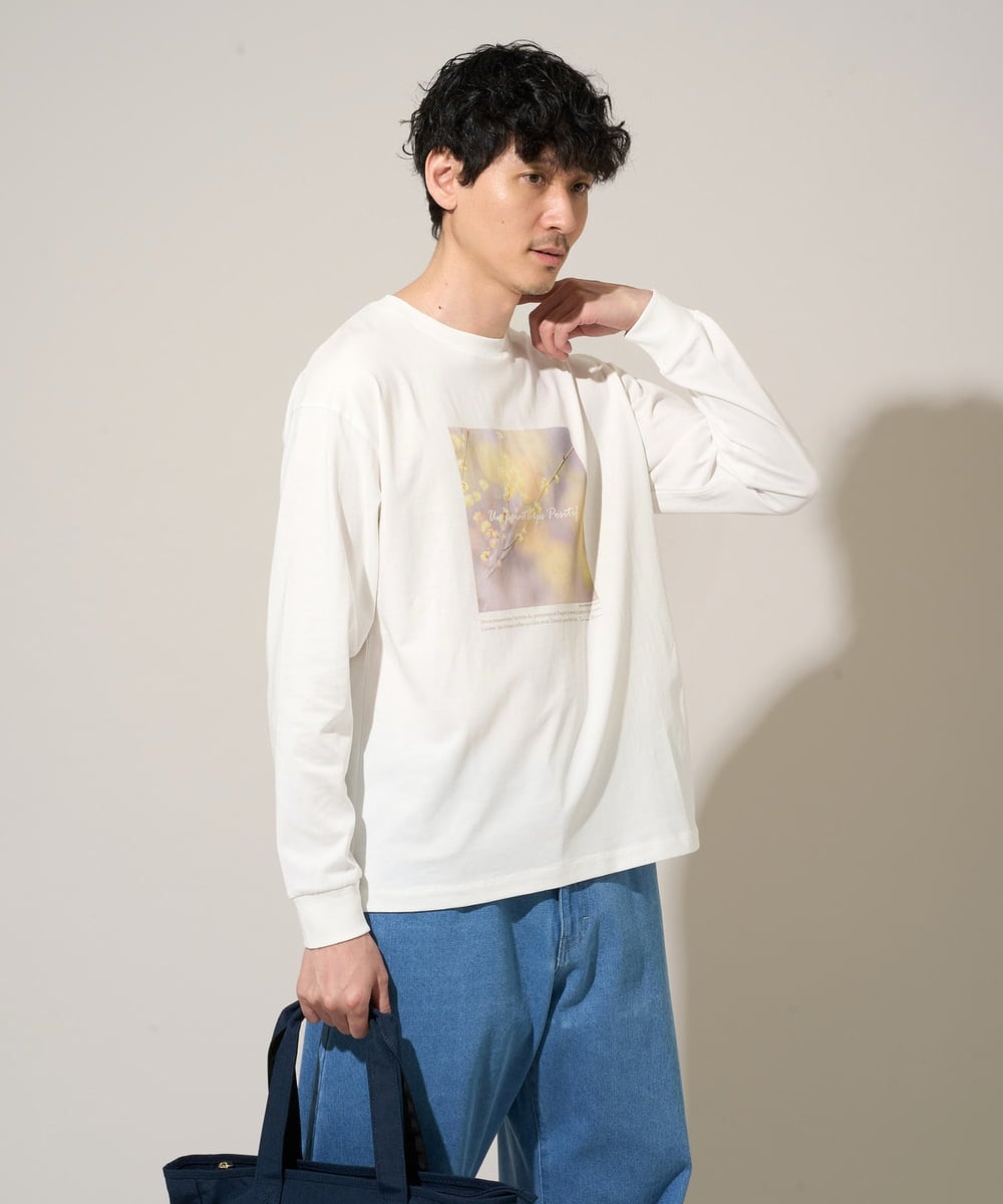 KHKED12049 a.v.v MEN(アー・ヴェ・ヴェ) フォトグラファーコラボ ワイドシルエットカットソー ホワイト