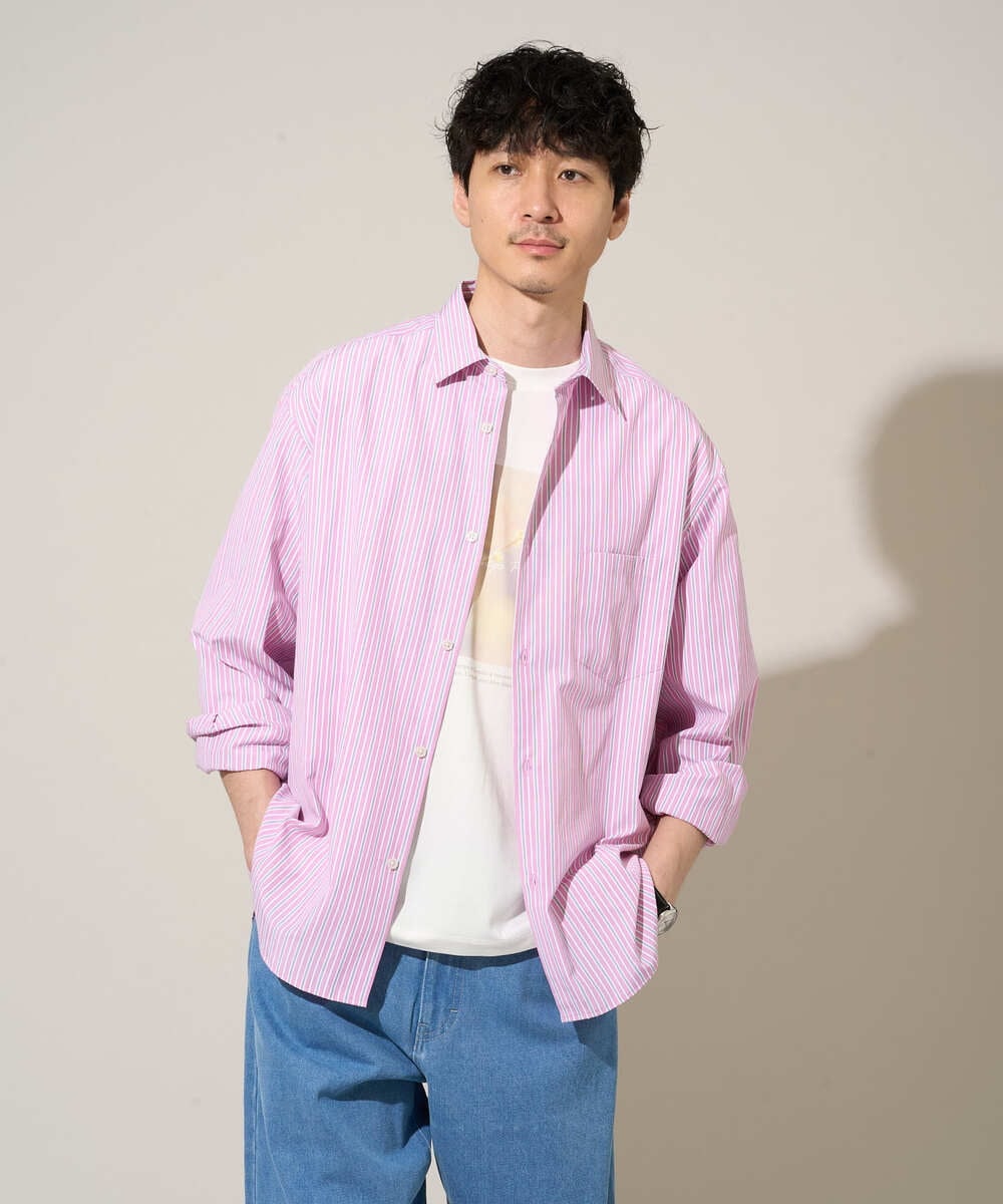 KHKED12049 a.v.v MEN(アー・ヴェ・ヴェ) フォトグラファーコラボ ワイドシルエットカットソー ホワイト