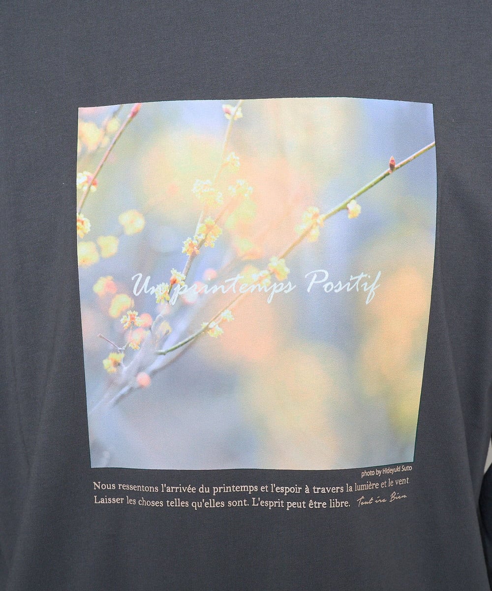 KHKED12049 a.v.v MEN(アー・ヴェ・ヴェ) フォトグラファーコラボ ワイドシルエットカットソー ダークグレー