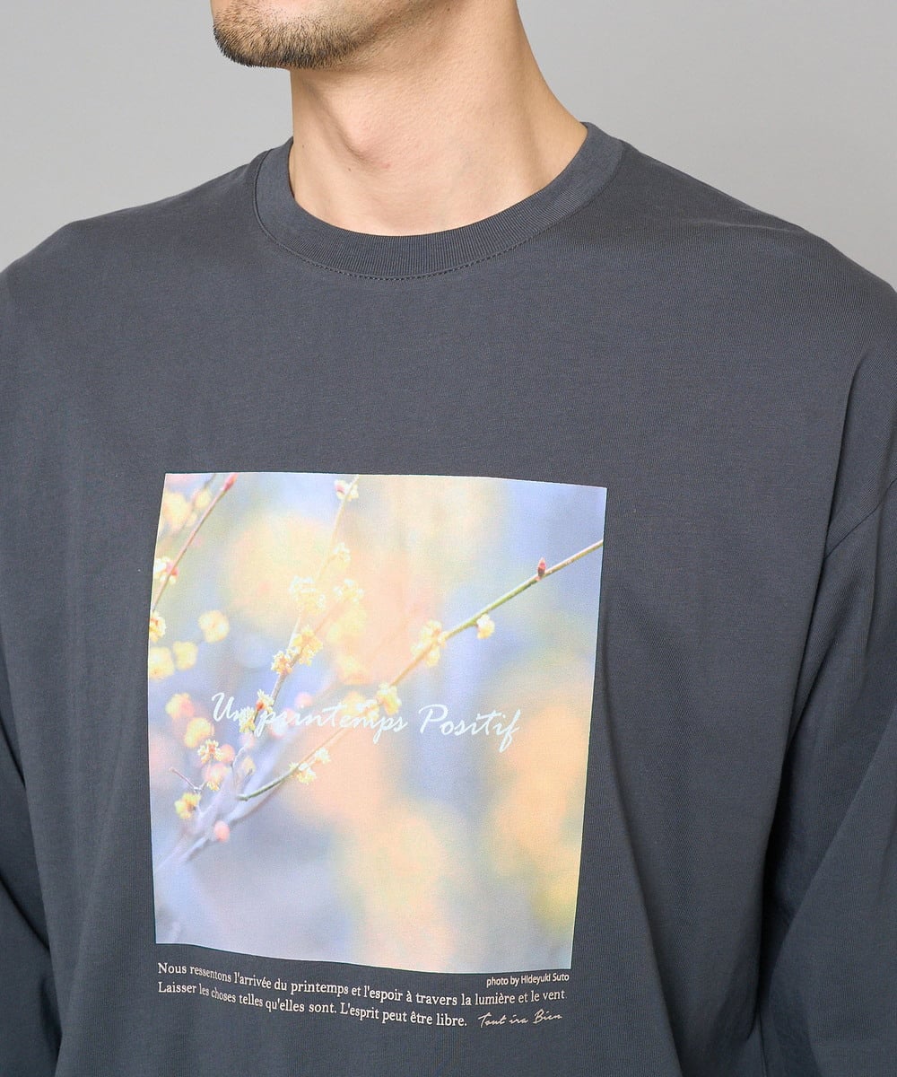 KHKED12049 a.v.v MEN(アー・ヴェ・ヴェ) フォトグラファーコラボ ワイドシルエットカットソー ダークグレー