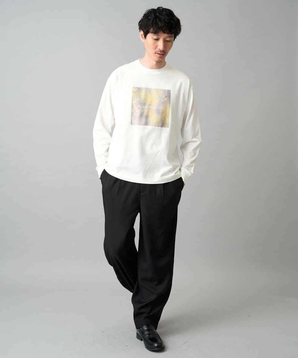 KHKED12049 a.v.v MEN(アー・ヴェ・ヴェ) フォトグラファーコラボ ワイドシルエットカットソー ダークグレー