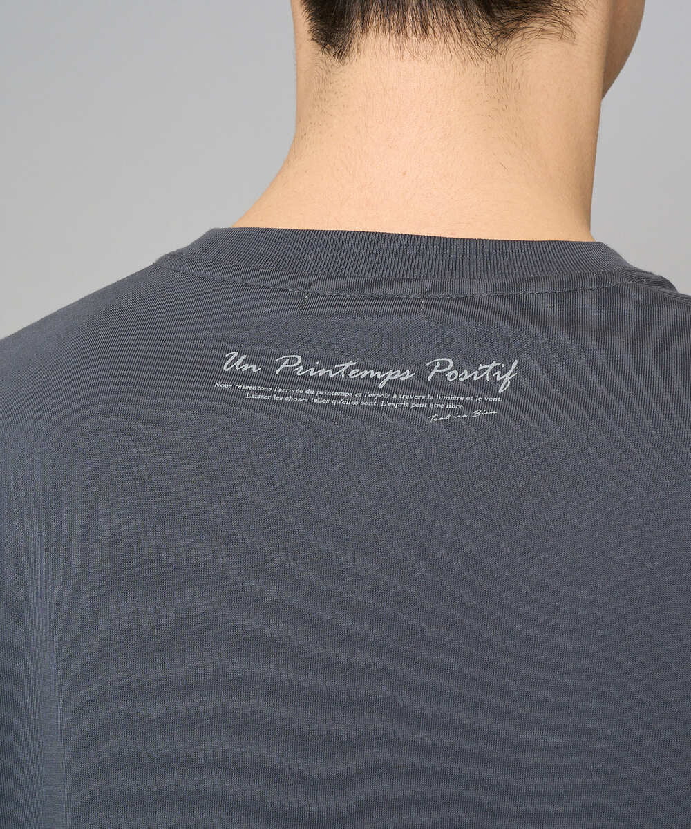 KHKED12049 a.v.v MEN(アー・ヴェ・ヴェ) フォトグラファーコラボ ワイドシルエットカットソー ダークグレー