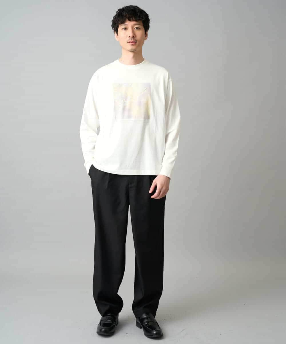 KHKED12049 a.v.v MEN(アー・ヴェ・ヴェ) フォトグラファーコラボ ワイドシルエットカットソー ダークグレー