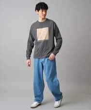 KHKED12049 a.v.v MEN(アー・ヴェ・ヴェ) フォトグラファーコラボ ワイドシルエットカットソー ダークグレー