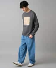 KHKED12049 a.v.v MEN(アー・ヴェ・ヴェ) フォトグラファーコラボ ワイドシルエットカットソー ダークグレー