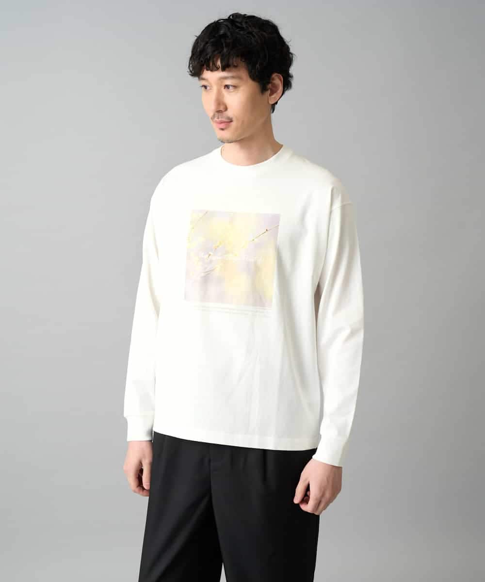 KHKED12049 a.v.v MEN(アー・ヴェ・ヴェ) フォトグラファーコラボ ワイドシルエットカットソー ダークグレー