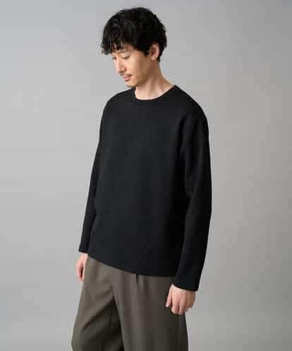 KHKED21049 a.v.v MEN 【イージーケア/洗濯機で洗える/毛玉になりにくい】キカジャガードクルーネックプルオーバー