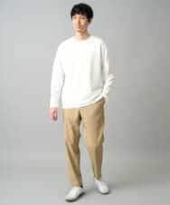 KHKED21049 a.v.v MEN(アー・ヴェ・ヴェ) 【イージーケア/洗濯機で洗える/毛玉になりにくい】キカジャガードクルーネックプルオーバー ブラック