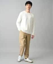 KHKED21049 a.v.v MEN(アー・ヴェ・ヴェ) 【イージーケア/洗濯機で洗える/毛玉になりにくい】キカジャガードクルーネックプルオーバー ブラック