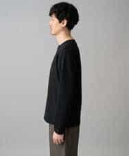 KHKED21049 a.v.v MEN(アー・ヴェ・ヴェ) 【イージーケア/洗濯機で洗える/毛玉になりにくい】キカジャガードクルーネックプルオーバー ブラック