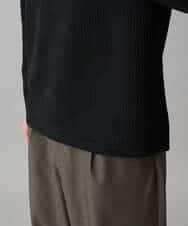 KHKED21049 a.v.v MEN(アー・ヴェ・ヴェ) 【イージーケア/洗濯機で洗える/毛玉になりにくい】キカジャガードクルーネックプルオーバー ブラック