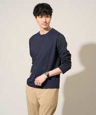 KHKED72049 a.v.v MEN(アー・ヴェ・ヴェ) 【スマート/イージーケア/洗濯機で洗える/毛玉になりにくい】オーバルジャガード ホワイト