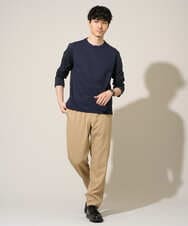 KHKED72049 a.v.v MEN(アー・ヴェ・ヴェ) 【スマート/イージーケア/洗濯機で洗える/毛玉になりにくい】オーバルジャガード ホワイト