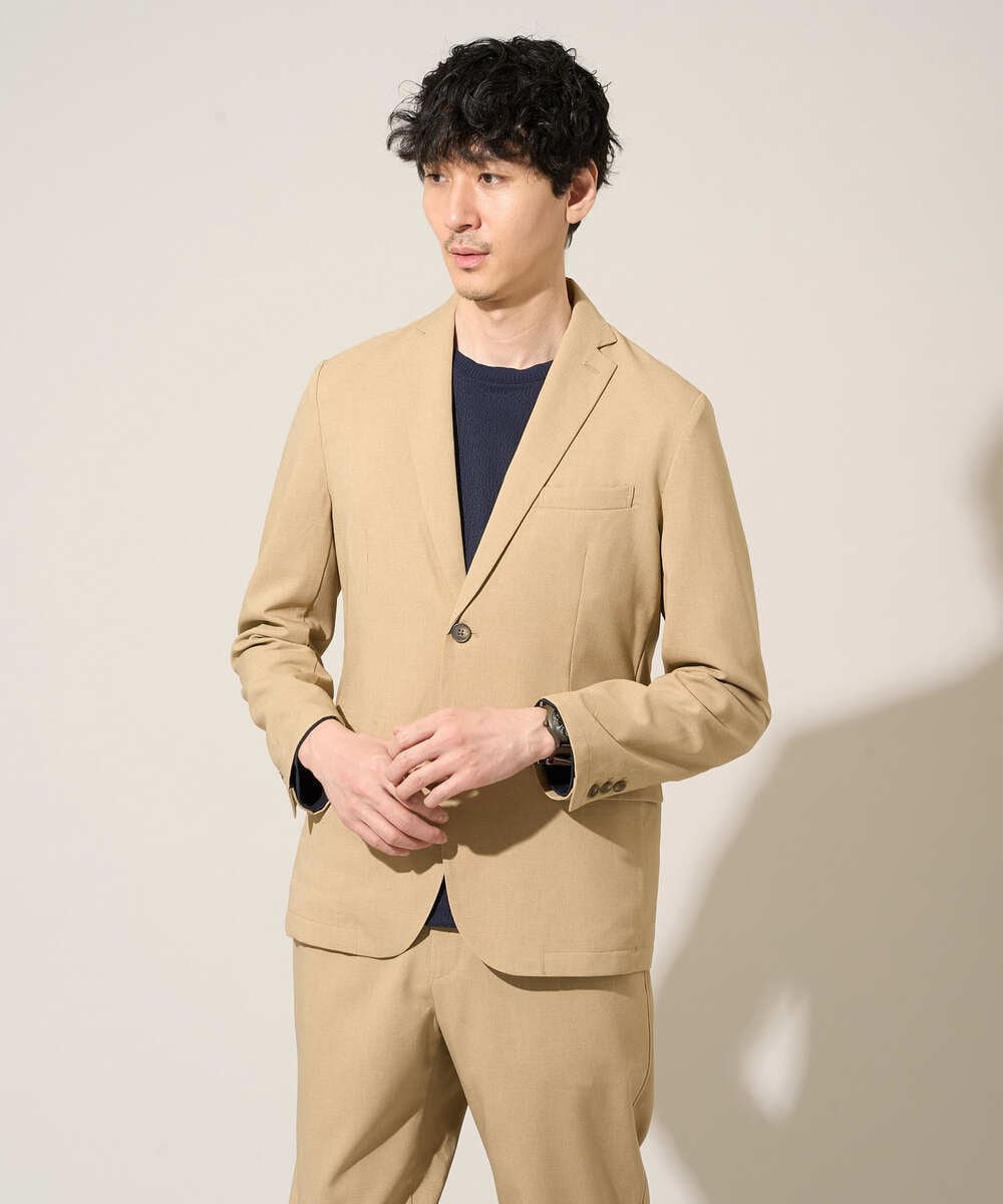 KHKED72049 a.v.v MEN(アー・ヴェ・ヴェ) 【スマート/イージーケア/洗濯機で洗える/毛玉になりにくい】オーバルジャガード ホワイト