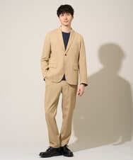 KHKED72049 a.v.v MEN(アー・ヴェ・ヴェ) 【スマート/イージーケア/洗濯機で洗える/毛玉になりにくい】オーバルジャガード ホワイト