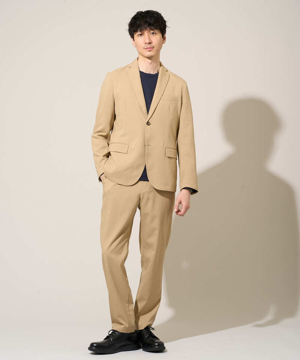 KHKED72049 a.v.v MEN(アー・ヴェ・ヴェ) 【スマート/イージーケア/洗濯機で洗える/毛玉になりにくい】オーバルジャガード ホワイト