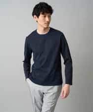 KHKED72049 a.v.v MEN(アー・ヴェ・ヴェ) 【スマート/イージーケア/洗濯機で洗える/毛玉になりにくい】オーバルジャガード ネイビー