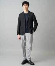 KHKED72049 a.v.v MEN(アー・ヴェ・ヴェ) 【スマート/イージーケア/洗濯機で洗える/毛玉になりにくい】オーバルジャガード ホワイト