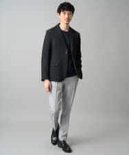 KHKED72049 a.v.v MEN(アー・ヴェ・ヴェ) 【スマート/イージーケア/洗濯機で洗える/毛玉になりにくい】オーバルジャガード ホワイト