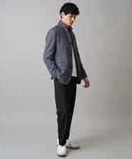 KHKED72049 a.v.v MEN(アー・ヴェ・ヴェ) 【スマート/イージーケア/洗濯機で洗える/毛玉になりにくい】オーバルジャガード ホワイト