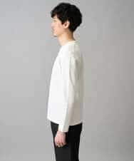 KHKED72049 a.v.v MEN(アー・ヴェ・ヴェ) 【スマート/イージーケア/洗濯機で洗える/毛玉になりにくい】オーバルジャガード ホワイト