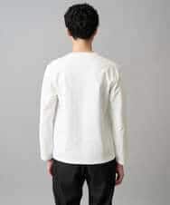 KHKED72049 a.v.v MEN(アー・ヴェ・ヴェ) 【スマート/イージーケア/洗濯機で洗える/毛玉になりにくい】オーバルジャガード ホワイト