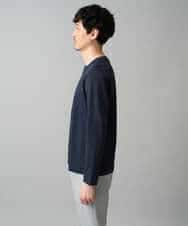 KHKED72049 a.v.v MEN(アー・ヴェ・ヴェ) 【スマート/イージーケア/洗濯機で洗える/毛玉になりにくい】オーバルジャガード ホワイト