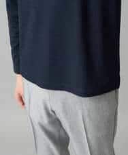 KHKED72049 a.v.v MEN(アー・ヴェ・ヴェ) 【スマート/イージーケア/洗濯機で洗える/毛玉になりにくい】オーバルジャガード ホワイト