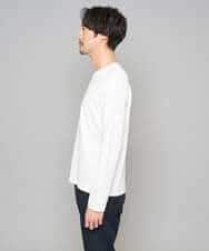 KHKED73049 a.v.v MEN(アー・ヴェ・ヴェ) 【スマート/イージーケア/洗濯機で洗える/毛玉になりにくい】アゼダブルフェイスVネックスマートTシャツ ライトグレー