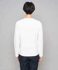 KHKED73049 a.v.v MEN(アー・ヴェ・ヴェ) 【スマート/イージーケア/洗濯機で洗える/毛玉になりにくい】アゼダブルフェイスVネックスマートTシャツ ライトグレー