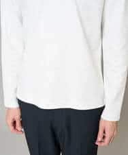 KHKED73049 a.v.v MEN(アー・ヴェ・ヴェ) 【スマート/イージーケア/洗濯機で洗える/毛玉になりにくい】アゼダブルフェイスVネックスマートTシャツ ライトグレー