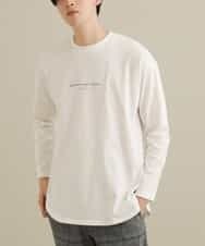 KHKEP05029 a.v.v MEN(アー・ヴェ・ヴェ) レイヤードミニロゴロングTシャツ ホワイト
