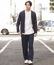KHKEP05029 a.v.v MEN(アー・ヴェ・ヴェ) レイヤードミニロゴロングTシャツ ホワイト