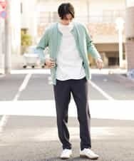 KHKEP05029 a.v.v MEN(アー・ヴェ・ヴェ) レイヤードミニロゴロングTシャツ ホワイト