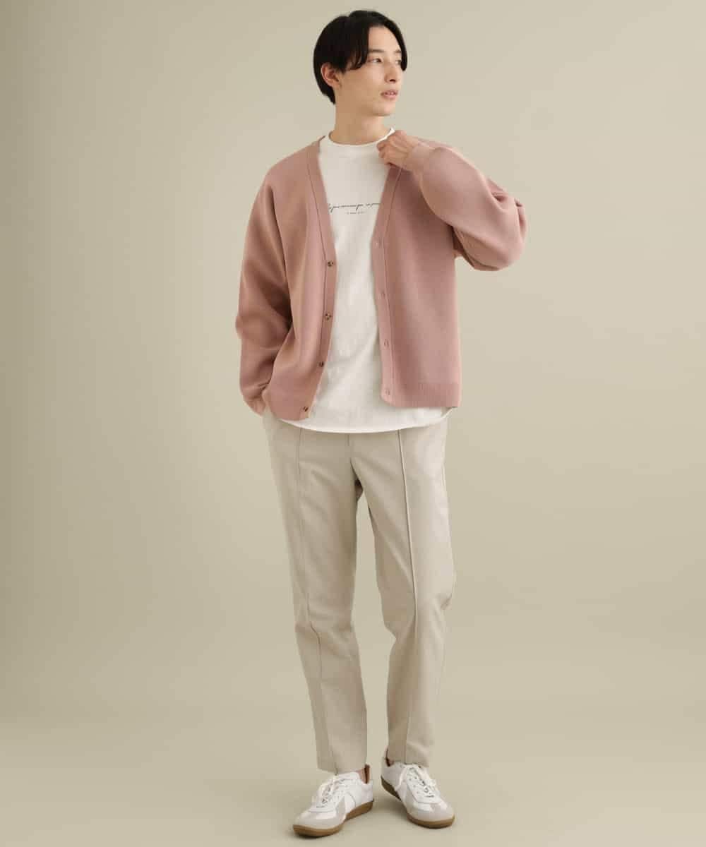 KHKEP05029 a.v.v MEN(アー・ヴェ・ヴェ) レイヤードミニロゴロングTシャツ ホワイト