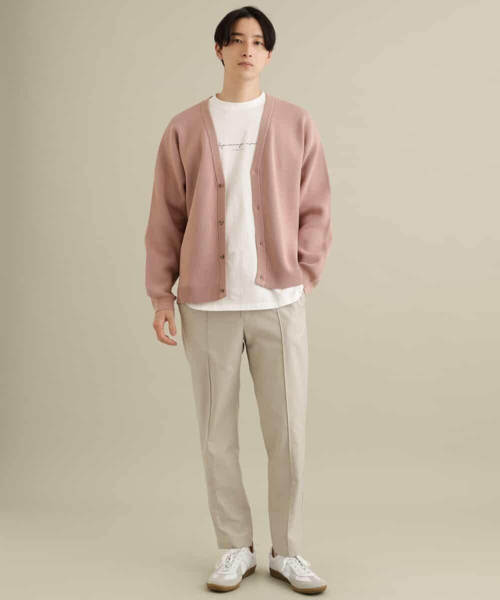 KHKEP05029 a.v.v MEN(アー・ヴェ・ヴェ) レイヤードミニロゴロングTシャツ ホワイト