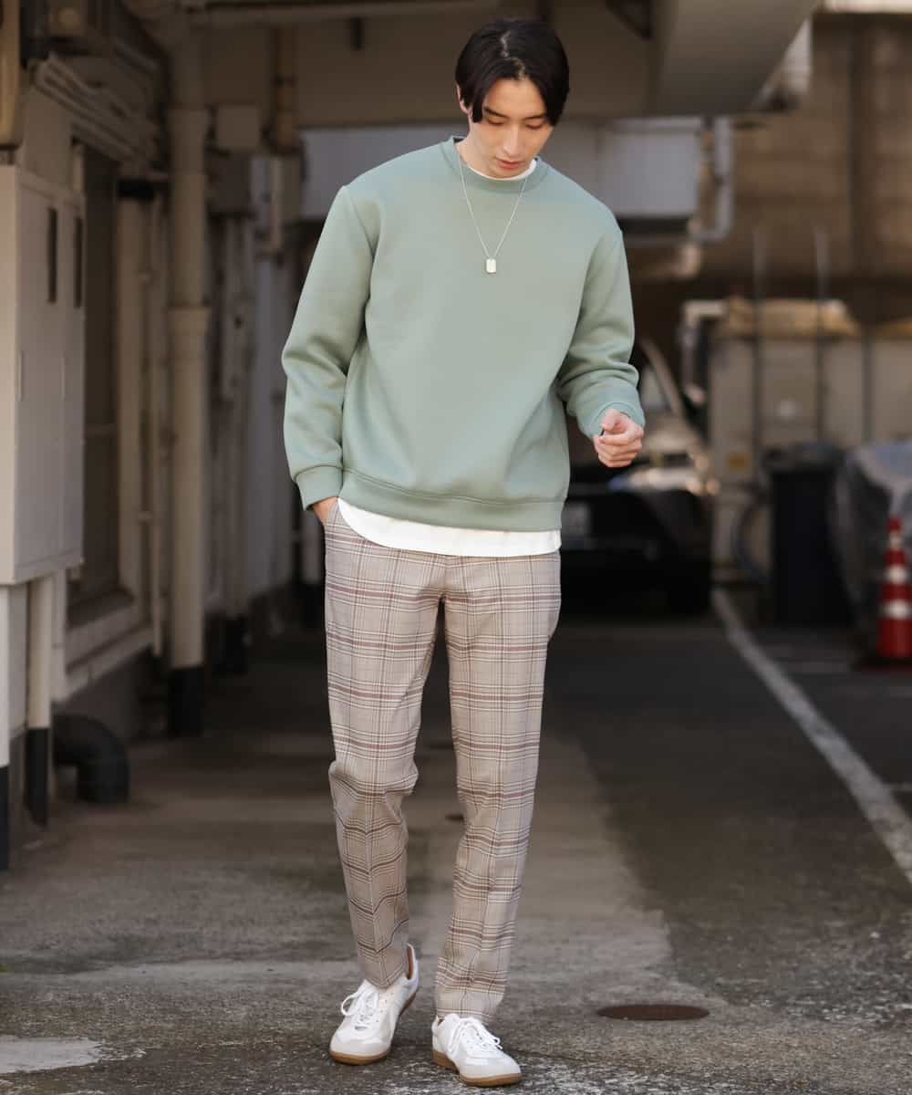 KHKEP05029 a.v.v MEN(アー・ヴェ・ヴェ) レイヤードミニロゴロングTシャツ ホワイト