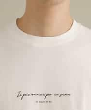 KHKEP05029 a.v.v MEN(アー・ヴェ・ヴェ) レイヤードミニロゴロングTシャツ ホワイト