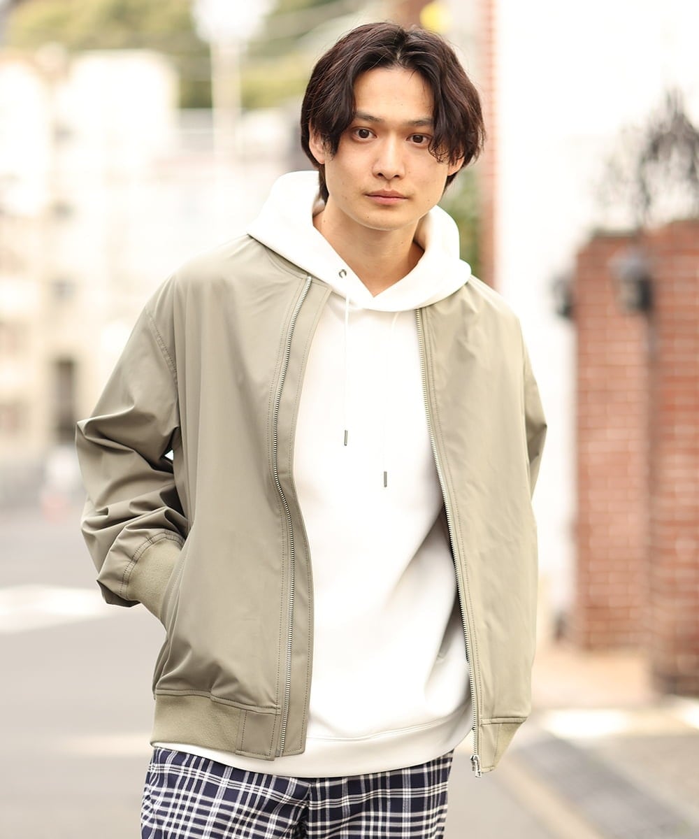 KHKES01054 a.v.v MEN(アー・ヴェ・ヴェ) 【S-XXL】なめらかダンボールパーカー ミント