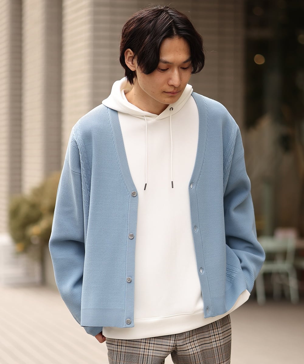 KHKES01054 a.v.v MEN(アー・ヴェ・ヴェ) 【累計2.5万枚販売】なめらかダンボールパーカー ミント