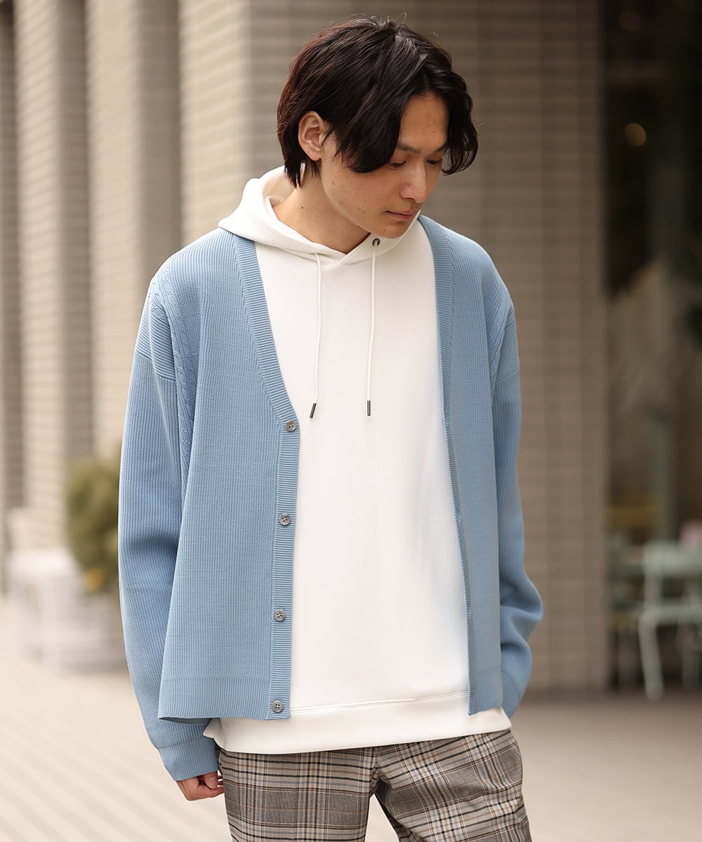 KHKES01054 a.v.v MEN(アー・ヴェ・ヴェ) 【累計2.5万枚販売】なめらかダンボールパーカー ミント