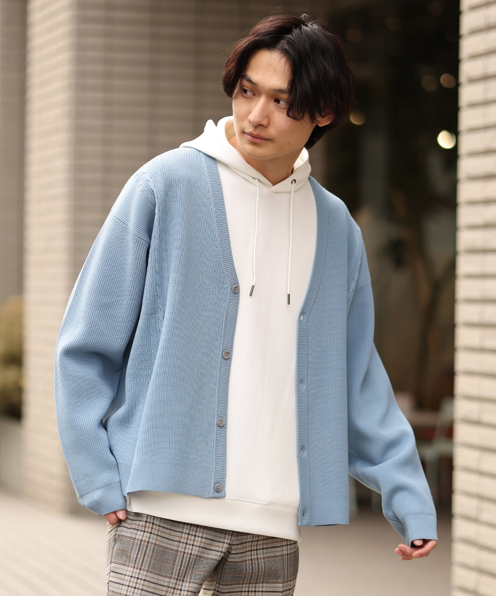KHKES01054 a.v.v MEN(アー・ヴェ・ヴェ) 【累計2.5万枚販売】なめらかダンボールパーカー ミント